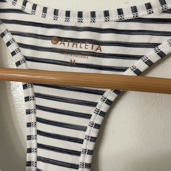 Athleta Black and White Striped Tank - Picture 3 of 5